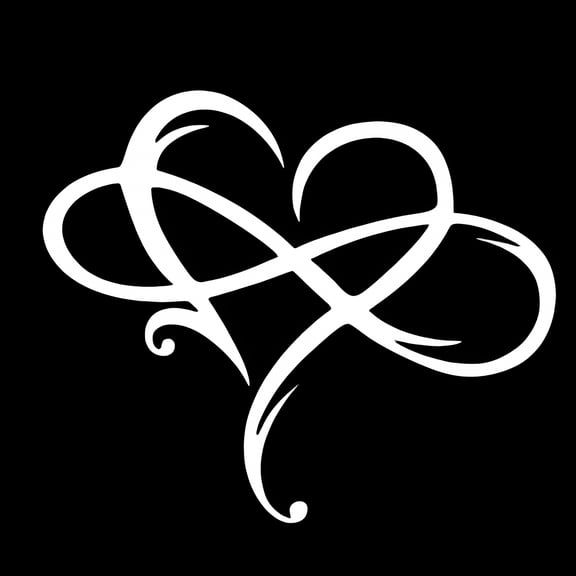 XIBUFE 2026 New Eternal Wrought Iron Decoration Indoor Ornaments Metal Wall Decoration Infinity Heart-Steel Wall Decor Metal Wall Art 25*30Cm White for Home, Living Room, Bedroom, Office, Wall Decor
