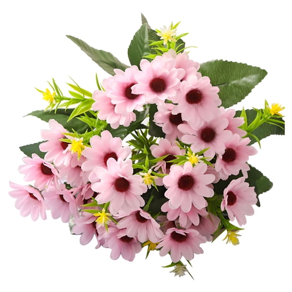 XIBUFE 2026 New Fake Flowers Vintage Artificial Small Sunflower 11.8 Inch Silk Flowers Wedding Home Decoration Sunflowers Artificial Flowers- Pink