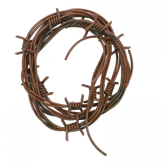 XIBUFE 2026 New Fake Rusted Barbed Wire Decoration Halloween Party Background Layout Plastic Barb Wire for Halloween Parties, Haunted Houses, Spooky Decorations, Outdoor Setups, Festive Displays.