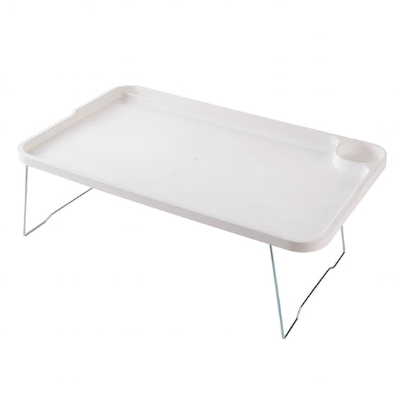 XIBUFE 2026 New Foldable Laptop Bed Table Lap Desk Stand,Serving Tray Dining Table with Slot,With Foldable Legs & Cup Slot,Notebook Stand Holder,Working,Watching Movie on Bed/Couch/Sofa/Floor