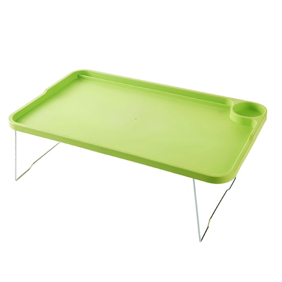 XIBUFE 2026 New Foldable Laptop Bed Table Lap Desk Stand,Serving Tray Dining Table with Slot,With Foldable Legs & Cup Slot,Notebook Stand Holder,Working,Watching Movie on Bed/Couch/Sofa/Floor
