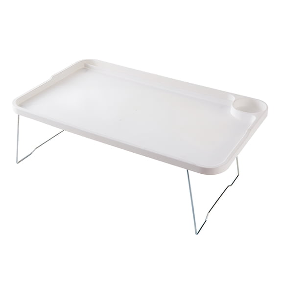 XIBUFE 2026 New Foldable Laptop Bed Table Multi-Function Lap Bed Tray Table with Storage Drawer&Water Bottle Holder,Lap Desk,Serving Tray Dining Table with Slot for Eating,Working on Bed/Couch/Sofa