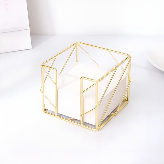 XIBUFE 2026 New Gold Metal Desk Organizer Memo Notes and Sticky Notes Holder for Home and Organizing Accessories Sticky Note Dispenser,For Office Desks,Workspaces,Home Offices,Study Rooms