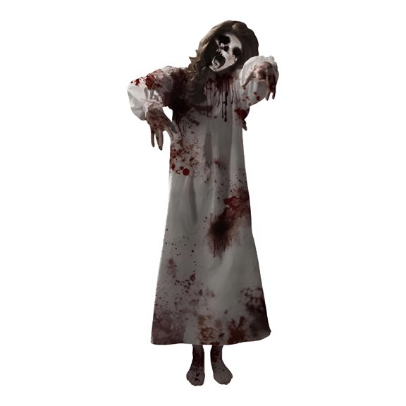 XIBUFE 2026 New Halloween Decorations Scary Female Ghost Large Wall Decals Creepy Spooky Decoration Eye-Catching Halloween Celebrations for Wall Door Home Haunted House Party Indoor Outdoor Supplies