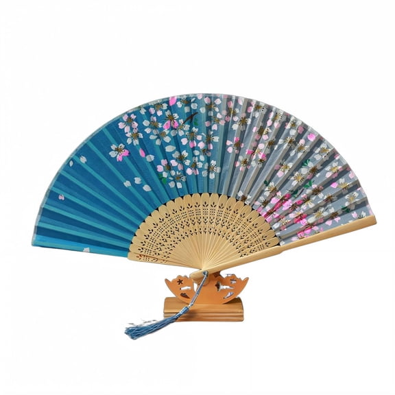 XIBUFE 2026 New Hand Fan Eco Friendly Bamboo Fan Levitating Globe Handcrafted Fan Decorative Dance Fan Floating Globe Style8 for Home Decor Dance Performances Special Events Gifts Relaxation.