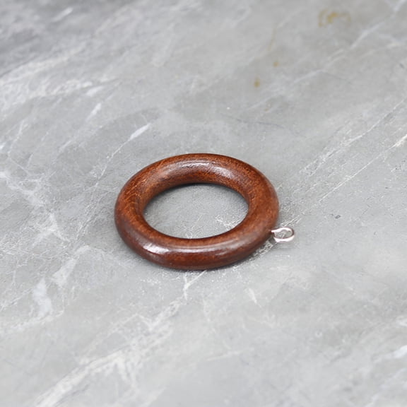 XIBUFE 2026 New Handmade Wooden Curtain Rings for Window and Door Decoration,Wood Drapery Rings,Inner Dia 1.75" and Outer Dia 2.5" Natural Rosewood (Set of 24)