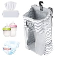 thumbnail image 1 of XIBUFE 2026 New Hanging Baby Diaper Caddy Organizer,Diaper Stacker,Baby Crib Hanging Classified Storage Bag Organizer for Changing Table,Crib,Playard Or Wall&Nursery Organization, 1 of 7