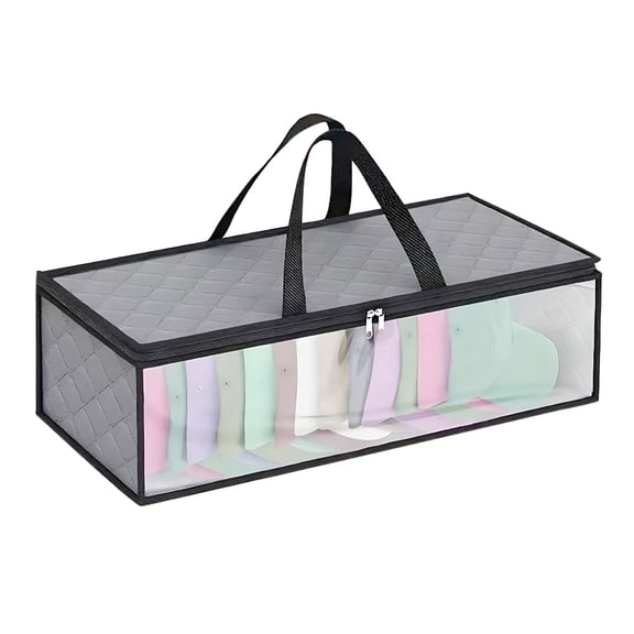 XIBUFE 2026 New Hat Storage Bag for Baseball Caps,Hat Organizer Case Hat Holder Rack with 2 Carry Handles for Closet Moisture&Dust Proof Holds Up to 20 Hats