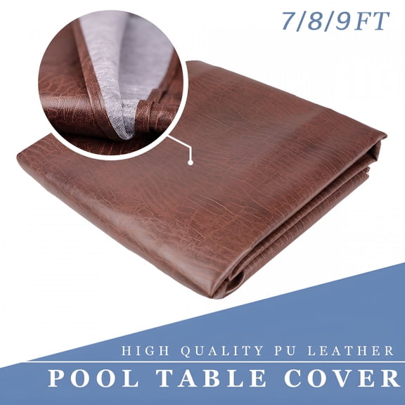 XIBUFE 2026 New Heavy Duty Leatherette Billiard Pool Table Cover Billiard Table Covers Waterproof for Billiard Tables, Pool Tables, Home Use, Game Rooms, Outdoor Storage, Weather Protection.