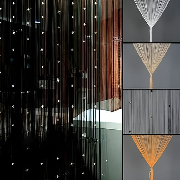XIBUFE 2026 New Home Decor Door Window Rhinestone Beads Tassel Screen Panel Beaded String Curtain for Doorways, Windows, Home Decor, Partitions, Living Rooms, Bedrooms, Events