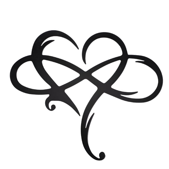 XIBUFE 2026 New Infinity Heart Sign,Metal Infinity Symbol and Heart Wall Decor,Love Sign Wall Art,Infinity Sign Wedding Decorations Family Gift for Couples Valentine'S Day Ornament