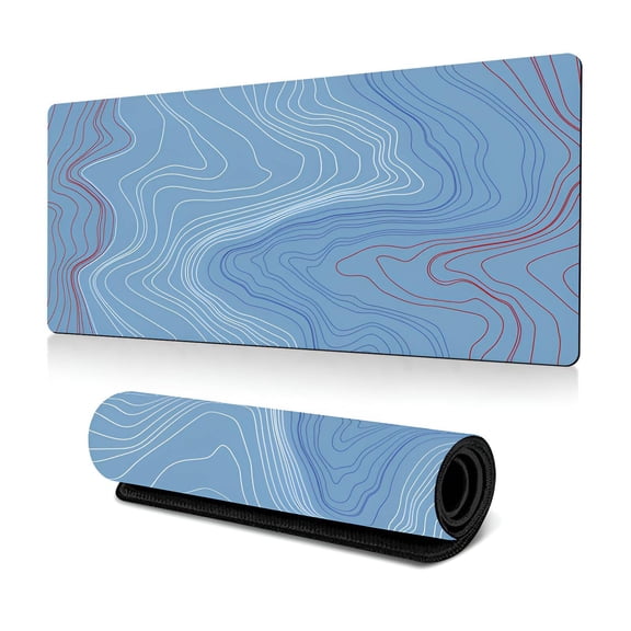 XIBUFE 2026 New Keyboard and Mouse Pad Ensures Precise Mouse Movement Mouse Pads for Desk Abstract Ripple Design Gaming Mousepad Multicolor4 for Gaming Office Home Use Workstations Study