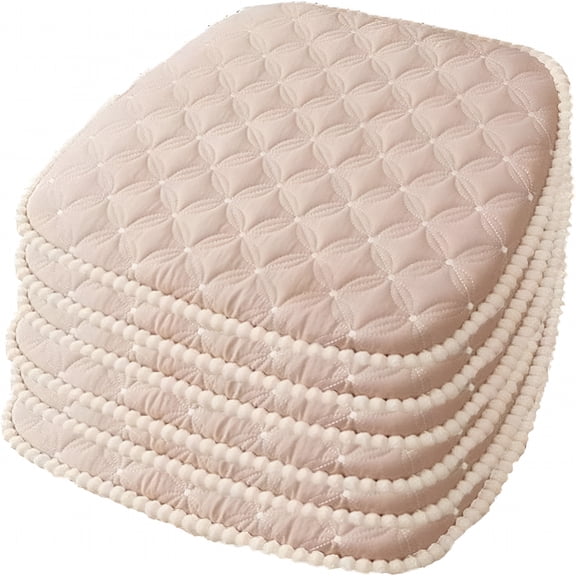 XIBUFE 2026 New Kitchen Chair Cushions Set of 6 with Ties Farmhouse,Chair Pads for Dining Chairs 18X18,U Shaped Seat Cushion for Dining Room Chairs Non Slip,Machine Washable Seat Pads,No Fade Grey