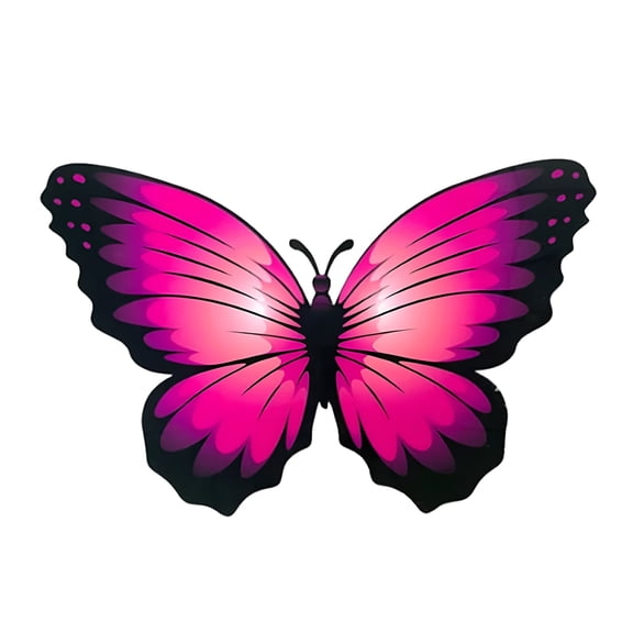 XIBUFE 2026 New Large Size Butterfly Wall Stickers Living Room Bedroom Decorative Wall Stickers Self Adhesive Wall Stickers Home Accessories (Hot Pink)