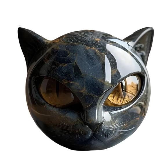 XIBUFE 2026 New Luxury Black Cat Stone Sculpture  Elegant Home Decor & Gift-Ready Art Piece,Black Obsidian Crystal Gemstone Cat,Figurine Carved Healing,Decoration Gemstones Gifts (1 Pcs)