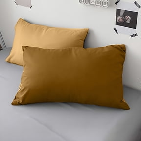XIBUFE 2026 New Luxury Goose Feathers Down Pillow Queen Size,Hotel Quality Fluffy Bed Pillow,Soft Pillow for Sleeping,Organic Cotton Cover (5.91X2.76X0.78",Pack of 2)