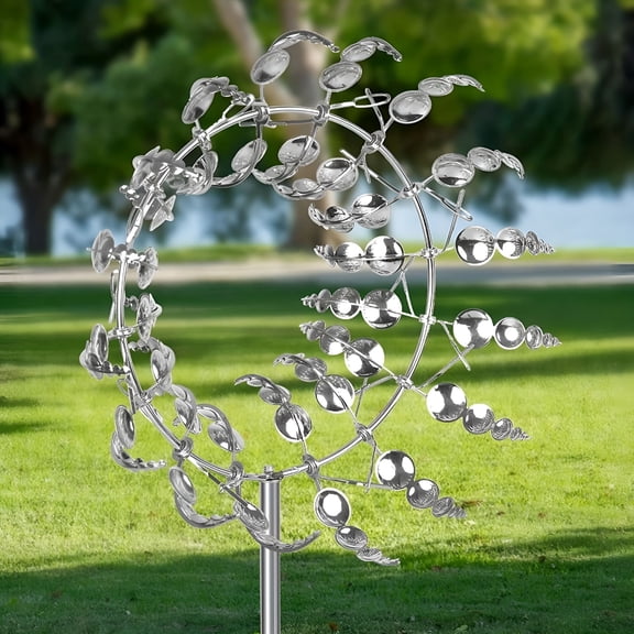 XIBUFE 2026 New Magical Kinetic Metal Windmill Spinner Wind Powered Catchers Creative Patio Garden Lawn Outdoor Courtyard Decoration for Garden, Patio, Lawn, Courtyard, Outdoor