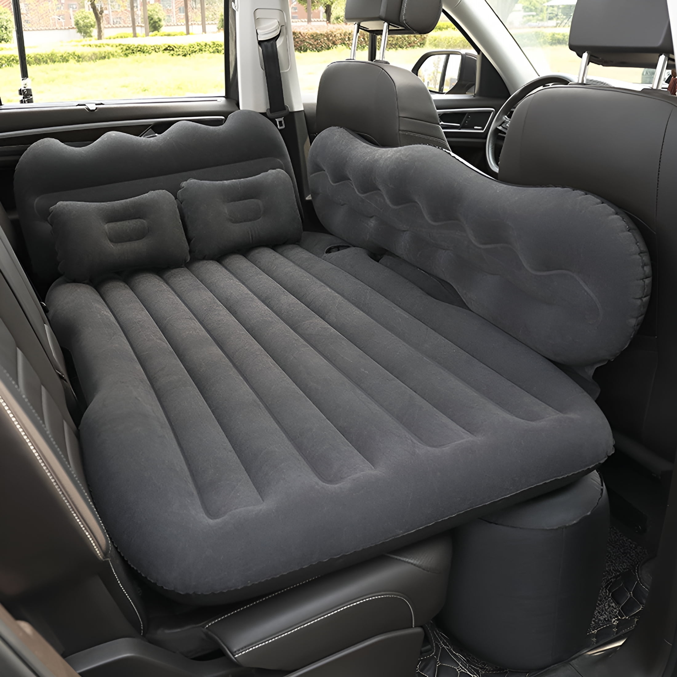 XIBUFE 2026 New Mattress Car Inflatable Travel Bed Home Camping Mat Rear Flocking Plus Air Mattress for Suv, for Road Trips, Camping, Outdoor Sleeping, Travel Comfort, Suv Use.