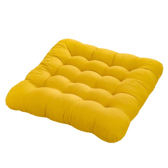 XIBUFE 2026 New Memory Foam Meditation Floor Pillow Square Large Cushion,(16X16)",Orange Yellow for Meditation, Yoga, Relaxation, Reading, Home Decor, Floor Seating