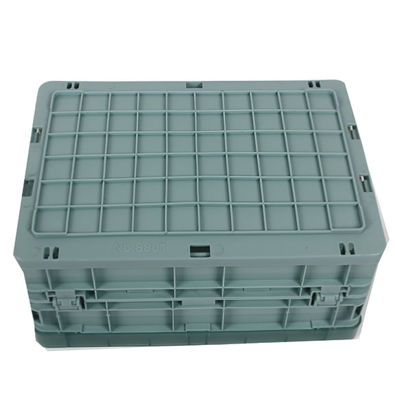XIBUFE 2026 New Milk Crate Collapsible Crate Plastic Folding Storage Container Basket Crate Box Stack Foldable Organizer Box for Home Organization, Office Storage, Garage, Toys, Laundry Room, Closet