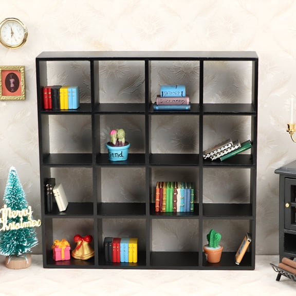 XIBUFE 2026 New Mini Storage Rack Display Shelf,Furniture Accessory Dollhouse Accessories, for Dollhouses, Miniature Displays, Home Decor, Office Desk Organization, Toy Storage