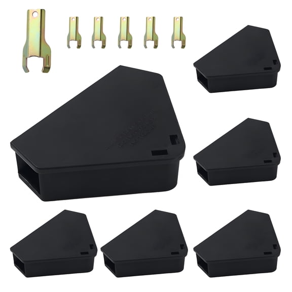 XIBUFE 2026 New Mouse Station with Keys 6 Pack Black, Key Required Mouse Stations, Mice Stations, Keeps Children and Pets Safe Indoor & Outdoor for Homes, Gardens, Patios, Yards, Garages.