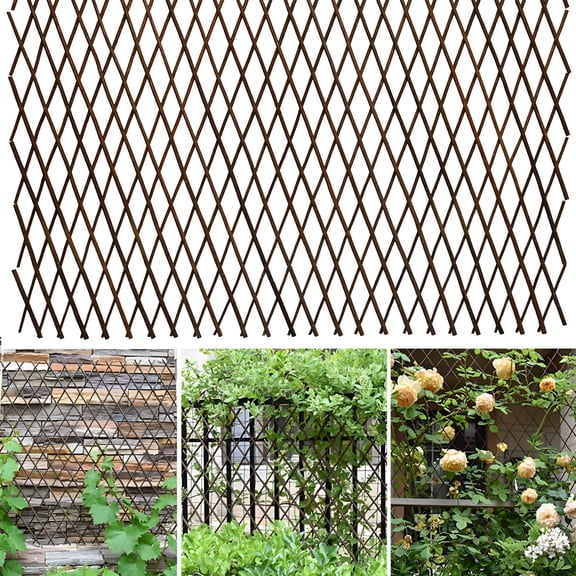 XIBUFE 2026 New Outdoor Trellis for Climbing Flowers - Willow Expandable Lattice Fence Plant Support Panel for Garden Beds,Flower Beds,Patio Planters,Backyard,Yard