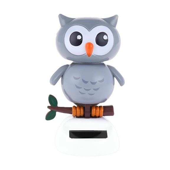 XIBUFE 2026 New Owl Car Decoration | Cute Solar Car Accessories Dashboard Decorations | Shaking Head Owl Dashboard Car Decor for Women,Cute Girl Car Interior Desk Ornaments Gifts