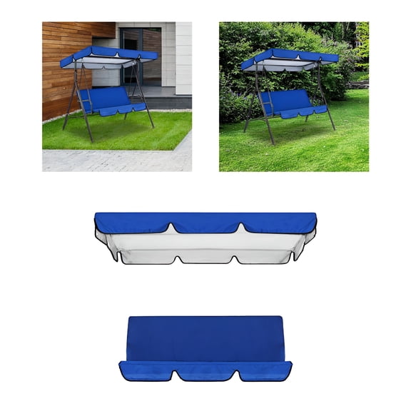 XIBUFE 2026 New Patio Swing Canopy Replacement,3 Seater Garden Swing Seat Canopy Cover for Indoor Outdoor Canopy