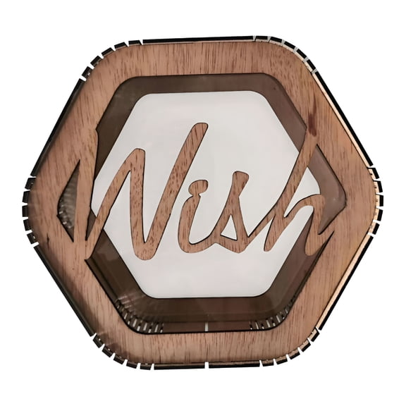 XIBUFE 2026 New Personalized Wedding Card Box Wooden Wedding Blessing Message Box Wooden Letter Card Box
