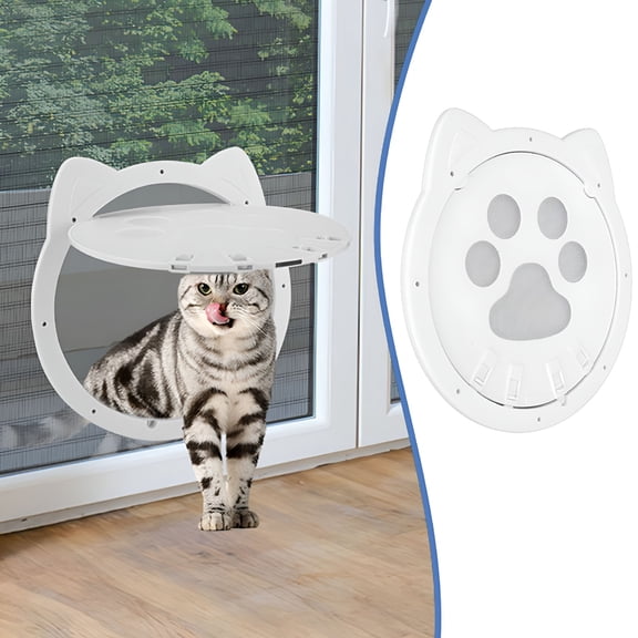 XIBUFE 2026 New Pet Door Easy Installation Lockable Paw Pattern Cats Dogs Gate Convenient Pet Hole Door for Home Bedroom for Indoor, Bedroom, Living Room, Pet Room