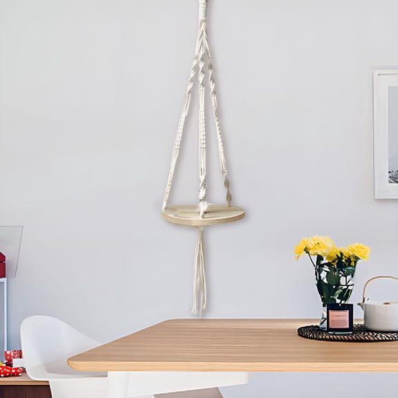 XIBUFE 2026 New Plant Shelf Hanging Plant Shelf,Wooden Wall Mounted Plant Holder,Floating Shelf for Indoor Plants,Decorative Ladder Shelf,Boho Home Decor for Living Room,Bedroom,Balcony,Office