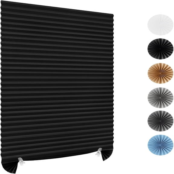 XIBUFE 2026 New Pleated Window Shades,Temporary Window Blinds Cordless Light Filtering Pleated Fabric Shade Room Darkening Shades for Office,Living Room,Bedroom for Home, Study, Kitchen, Nursery