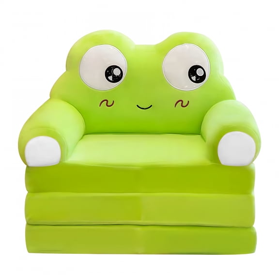 XIBUFE 2026 New Plush Foldable Kids Sofa 2 in 1 Foldable Children Sofa Backrest Armchair Cute Lazy Sofa for Toddlers Flip Open Sofa Bed for Living Room Bedroom Without Liner Filler Ideal for Nap Time