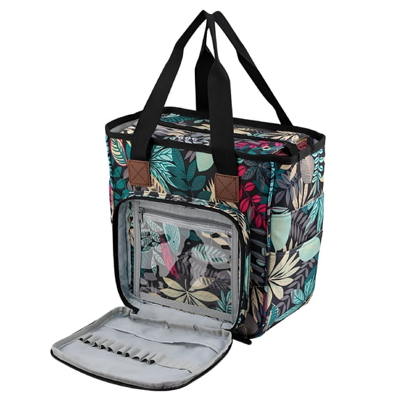 XIBUFE 2026 New Portable Knitting Bag Diy Yarn Storage Organizer Crochet Hook Needles Thread Knitting Tote Basket for Yarn Balls Sewing Accessories Supply
