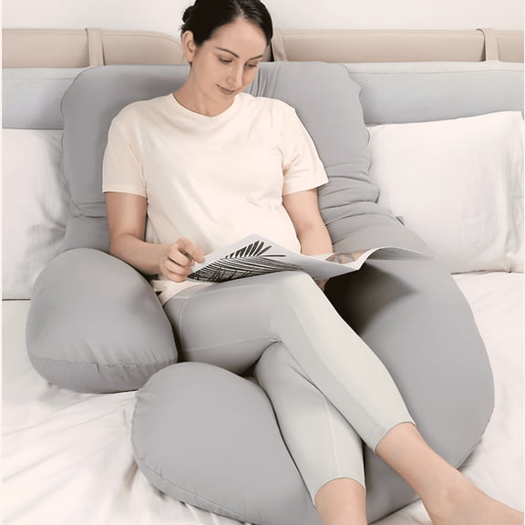 XIBUFE 2026 New Pregnancy Pillow with Soft Cover,Body Pillow for Pregnant Women,Maternity Pillow for Pregnant Women for Bed,Sofa,Nursery,Travel