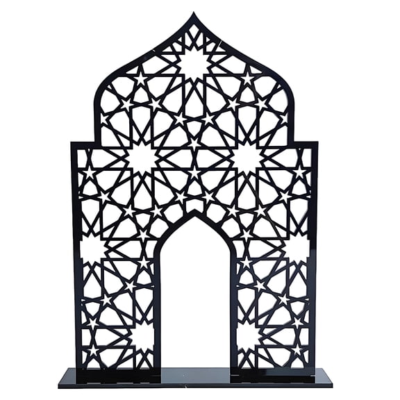 XIBUFE 2026 New Ramadan Table Decorations and Eid Mubarak Party Sign - Acrylic Home Accessories for Ramadan,Eid,Or Celebrations,For Festive Tabletop Displays