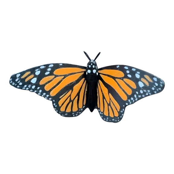 XIBUFE 2026 New Realistic Monarch Butterfly Figurine Hand-Painted Educational Wildlife Model for Kids,Home Decor,And Collectors,Durable and Detailed Replica,Perfect for Nature Lovers,5 Inches Wide