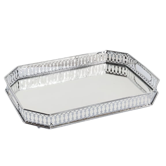 XIBUFE 2026 New Rectangle Mirror Tray,Serving Tray Decorative,Tray for Dresser,Vanity,For Home Decor,Bedroom Styling,Coffee Tables,Vanity Setups,Organized Storage