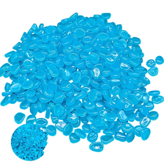 XIBUFE 2026 New Rock,Light Absorbing Glow Effect Pebbles for Indoor Plants,Non Toxic and Safe Material Long Lasting Glow Performance Lava Rocks for Plants,Dark Blue,0.39In