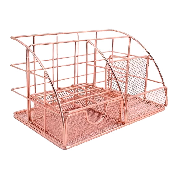 XIBUFE 2026 New Rose Gold Desk Organizers and Accessories Office Supplies Set Stapler,Pen Holder,Phone Holder,Pen Holders Pen Cups Desk Accessories Office Office Organizing Office Desk Supplies