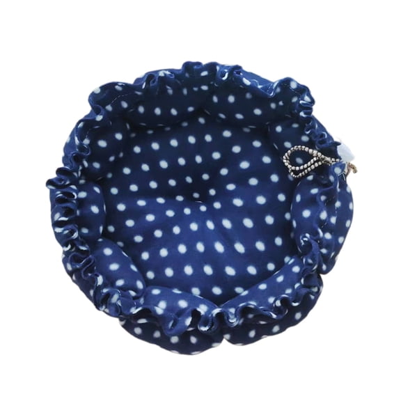 XIBUFE 2026 New Round Dog Bed Luxurious Wool Fleece and Shearling Design Kitten Bed Available in Multiple Sizes for All Pets Large Cat Bed for Indoor Travel Xl