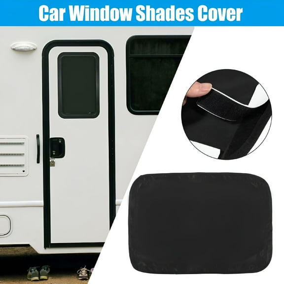 XIBUFE 2026 New Rv Window Door Shade Cover,25 X 16 in Foldable Oxford Rv Sun Shade Windshield Blackout Shower Curtains for Rv Accessories for Rv,Camper,Van,Motorhome