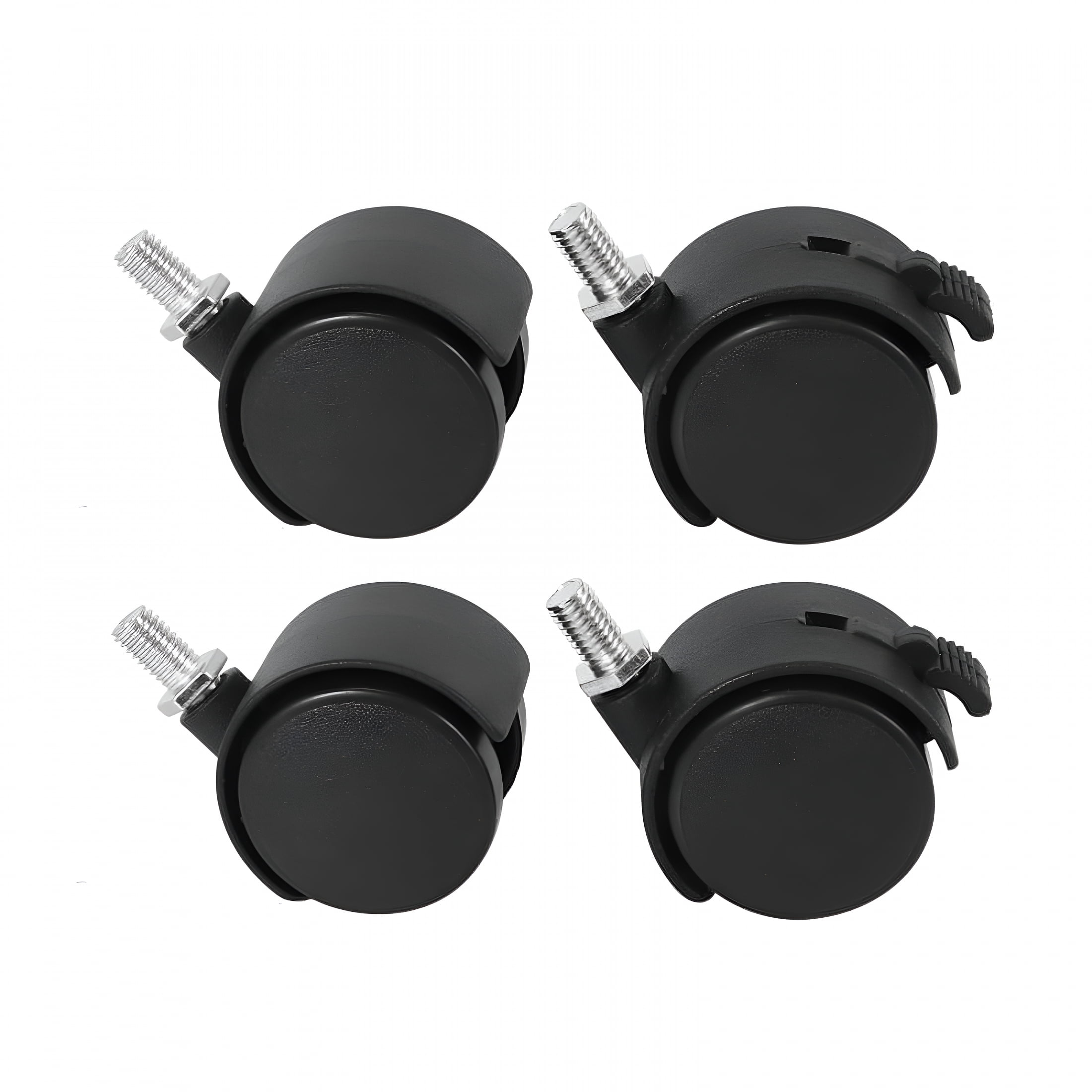 XIBUFE 2026 New Set of 4 Screw in Caster Wheels-2 with Lock Function ...