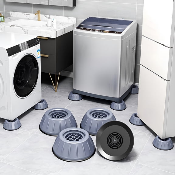 XIBUFE 2026 New Silent Anti Vibration Pads for Washing Machine - 4 Pack Washing Machine Anti Vibration Pads Vibration Isolation Pads Washing Machine Shock Absorber Washing Machine Leveling Feet