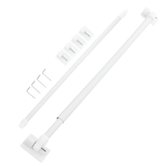 XIBUFE 2026 New Small Curtain Rods 2 Pcs Adjustable Tension Curtain Rods for Windows and Doors - No Drilling Needed 11.97"X0.35"X0.24"
