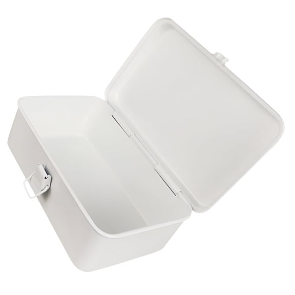XIBUFE 2026 New Small Tool Box Empty Lockable Tool Box Metal White Organization for Home Use for Garage, Workshop, Office 1Pack