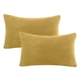 thumbnail image 1 of XIBUFE 2026 New Soft Corduroy Striped Velvet Throw Pillow Set 2-Pack for Sofa,Bed,Chair,Couch 12", 1 of 6