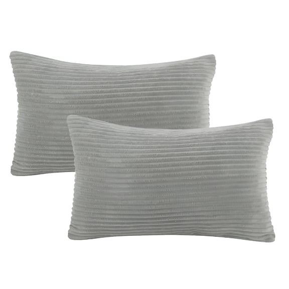 XIBUFE 2026 New Soft Corduroy Striped Velvet Throw Pillow Set 2-Pack for Sofa,Bed,Chair,Couch 12"