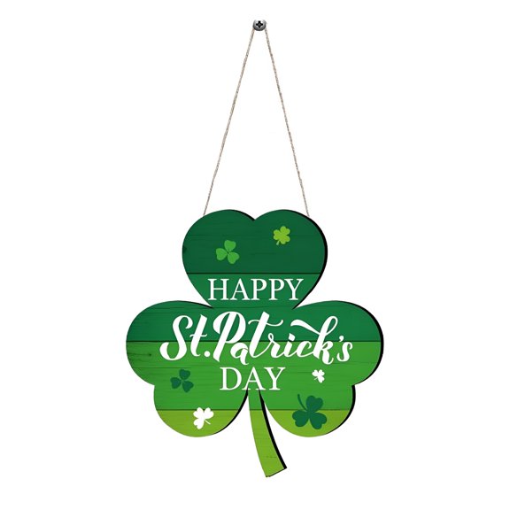 XIBUFE 2026 New St. Patrick'S Day Welcome Door Sign Wooden Hanging Shamrock Decorations Home Wall Irish Decor for Door, Wall, Entryway, Porch